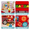 Wooden Baby Walker with Bead Maze for 1 Year Old and up, Wood Push Toy for 12 Month, Toddle Cart with Blocks view 4