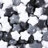 STARBOLO Baby Ball Pit Balls - 100pcs Star Balls for Ball Pit Plastic Ball Baby Play Ball Playhouse Playpen, Black/Gray/White Stars for Brithday Party Decoration. view 1