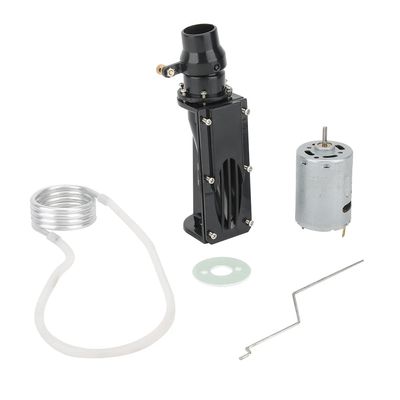 SWOQ Motor Jet Pump Propeller, Jet Boat Motor 6-12V for Transmission Boating and Control for Remote Control RC Boat(Black)