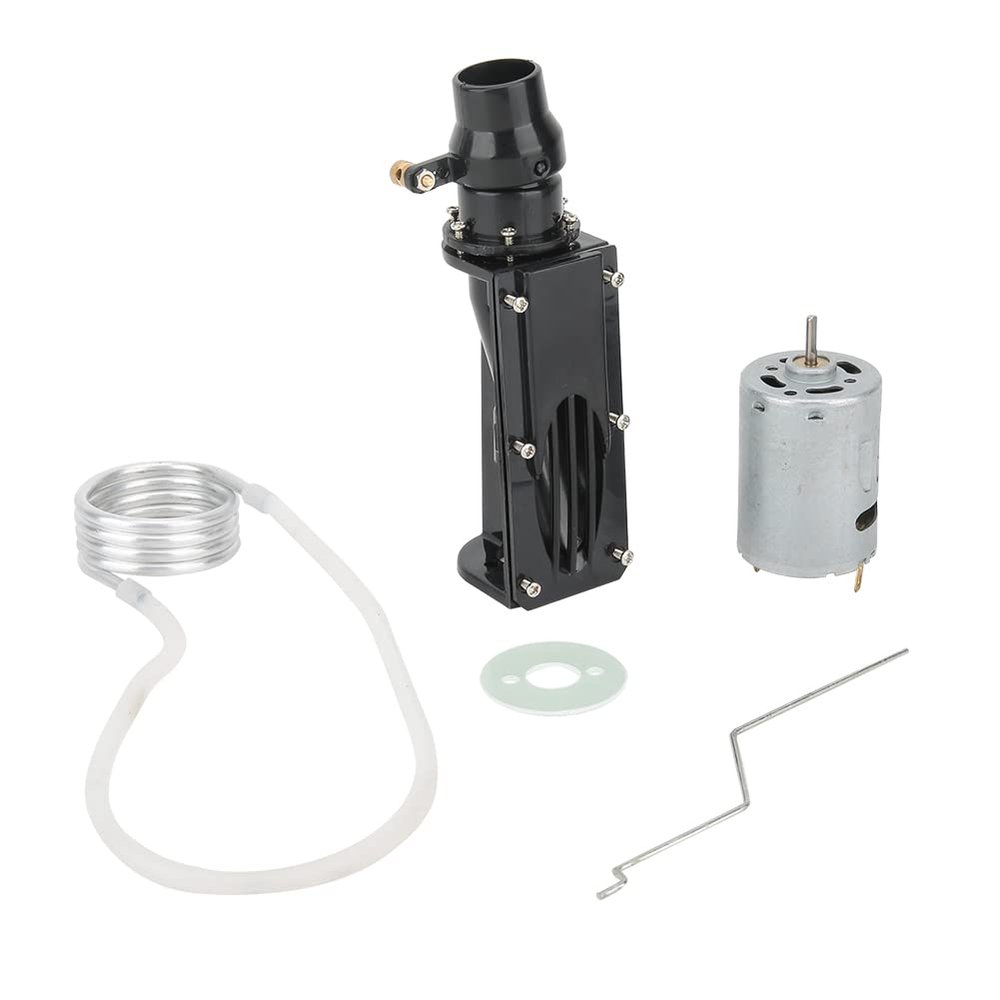 SWOQ Motor Jet Pump Propeller, Jet Boat Motor 6-12V for Transmission Boating and Control for Remote Control RC Boat(Black)
