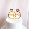 Borsgye 10 PCS Mr and Mrs Cake Toppers Bride and Groom Sign Wedding Acrylic Cupcake Topper Happy Birthday Cake Topper Engagement Cake Toppers Decorations for Various Birthday Party Anniversary view 4