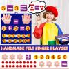Deekin 2 Sets Handmade Felt Finger Math Toy Set Felt Math Toys Number Learning Counting Finger Boards Kindergarten Early Learning Toys Games Addition Subtraction (Skin Color) view 4