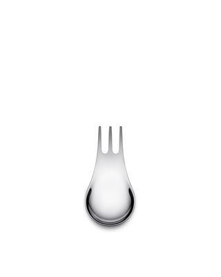 Alessi Moscardino GIMR01S4 - Set of Four Design Multipurpose Cutlery, Synthesis of Fork and Spoon, in 18/10 Polished Stainless Steel