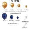 121 Pack Navy Blue Balloons Garland Kit Gold Balloons Different Sizes 18/12/10/5 Inch Party Balloon Kit Chrome Gold Balloons for Wedding Graduation Baby Shower Birthday Christmas Party Decoration view 2