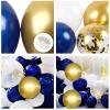 121 Pack Navy Blue Balloons Garland Kit Gold Balloons Different Sizes 18/12/10/5 Inch Party Balloon Kit Chrome Gold Balloons for Wedding Graduation Baby Shower Birthday Christmas Party Decoration view 4