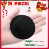 Hungdao 24 Pcs Mini Top Hat for Crafts 1.6 Inch Christmas Small Black Top Hats Small Snowmen Felt Doll Caps for DIY Crafts Xmas Party Decor view 2