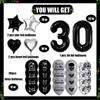 30th Birthday Decorations Pack, Death to My 20s Party Supplies Including Birthday Banner Rip to My 20s Sash Number 30 Balloon Cake Cupcake Toppers Funeral for My Youth Funny Thirtieth Birthday Party view 3