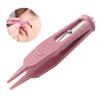 2 Pcs Infant Nose Cleaning Tweezers Round-Head Baby Booger Clips Nose Ear Cleaning Pliers Nose Booger Nippers with LED Light view 2