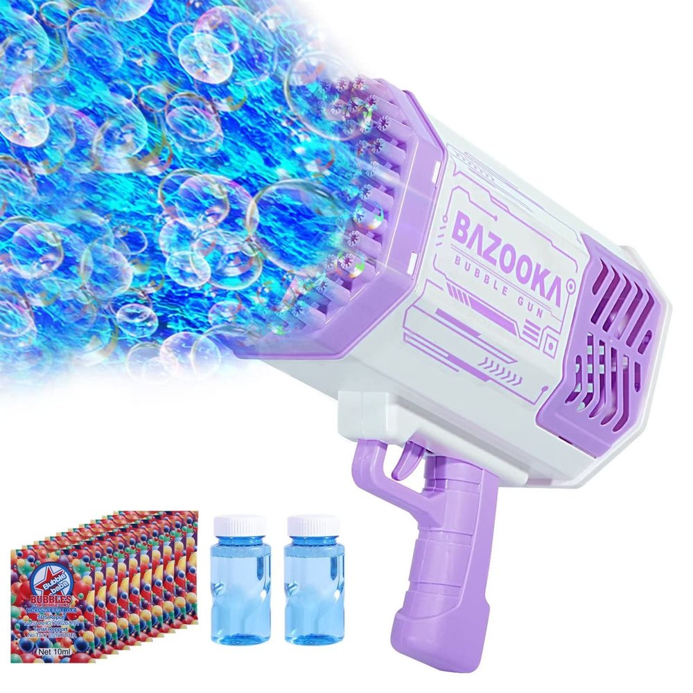 Bubble Gun, 69 Holes Bubble Machine Bubbles Kids Toys for Boys Girls Age 3 4 5 6 7 8 9 10 11 12 Year Old, Summer Outdoor Toy Birthday Wedding Party Halloween Favors