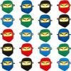 Rcanedny 20 Pieces Kids Ninja Masks Felt Elastic Cartoon Mask for Boys Girls Halloween Costume Party Supplies Ninja Theme Birthday Favors view 1
