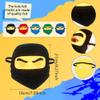 Rcanedny 20 Pieces Kids Ninja Masks Felt Elastic Cartoon Mask for Boys Girls Halloween Costume Party Supplies Ninja Theme Birthday Favors view 2