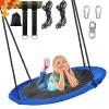 43 Saucer Tree Swing,700lbs Weight Capacity,Waterproof Textilene 360 Degree Rotation w/ 1 Swivel,2 Adjustable Ropes&2 Hanging Straps,Easy to Install,for Kids Adults Backyard,Playground(Blue) view 1