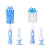 Chemimoso Multifunctional Cleaning Brush, Baby Bottle Brush, Bottle Brush Cleaner, Rotate The Suction Cup to Obtain The Small Bristle Brushes, Set Z, Blue, Silicone and Nylon Brush view 1