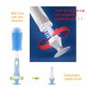 Chemimoso Multifunctional Cleaning Brush, Baby Bottle Brush, Bottle Brush Cleaner, Rotate The Suction Cup to Obtain The Small Bristle Brushes, Set Z, Blue, Silicone and Nylon Brush view 3