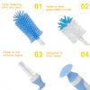 Chemimoso Multifunctional Cleaning Brush, Baby Bottle Brush, Bottle Brush Cleaner, Rotate The Suction Cup to Obtain The Small Bristle Brushes, Set Z, Blue, Silicone and Nylon Brush view 4