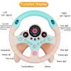 RedCrab Steering Wheel Car Driving Simulated Toy with Light and Music for Kids, Pretend Driving Seat Toys,Baby Electric Early Learning Educational Toys for Boys and Girls(Pink) view 2