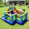 BOUNTECH 8-in-1 Kids Giant Bounce House, Indoor Outdoor Inflatable Jumping Bouncy Castle with 735W Blower, Jumping Area, Climbing, Obstacle, Ring-toss Game, Bouncer House for Kids Gift Parties view 2