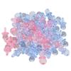 100Pcs Small Baby Pacifiers Acrylic Pacifier Birthday Soothing Mini Color Toys Cute Baby Pacifiers Mini Size 0.8 x 0.5in(Transparent + Blue) view 1