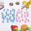 100Pcs Small Baby Pacifiers Acrylic Pacifier Birthday Soothing Mini Color Toys Cute Baby Pacifiers Mini Size 0.8 x 0.5in(Transparent + Blue) view 4