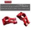 ARRCat Rear Knuckle Arms for 1/5 KRATON 8S BLX,Outcast 8S BLX Upgrade Parts,2PCS Aluminum Rear Hubs Knuckle Arms Hop-up for 1/5 Outcast/KRATON 8S BLX,Replace ARA330565,Red (Rear) view 2