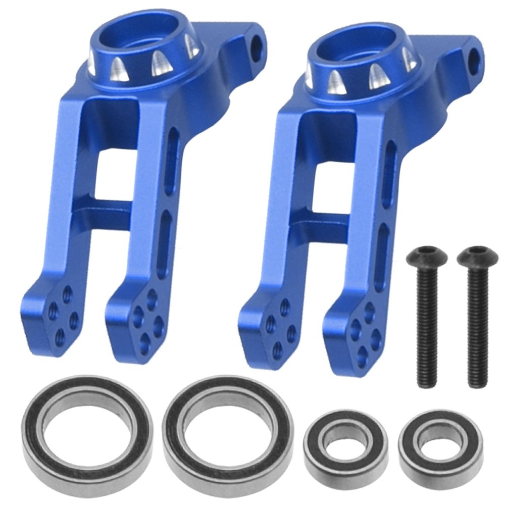 Vgoohobby Metal Rear Axle Steering Knuckles, Rear Hub Carrier Rear Axle Cup Mount Upgrades Parts Compatible with Arrma 1/8 Infraction 4X4 MEGA/Vendetta 4X4 3S BLX RC Car (Blue)