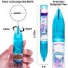 Yue Motion Lava Pens - Great Gift for Kids & Adults- Fidget Desk Toys for School & Office - Colorful Liquid Bubbler Pens for Focus, Stress & Anxiety Relief- 6 Pack Liquid Motion Bubbler Toy Pens view 2