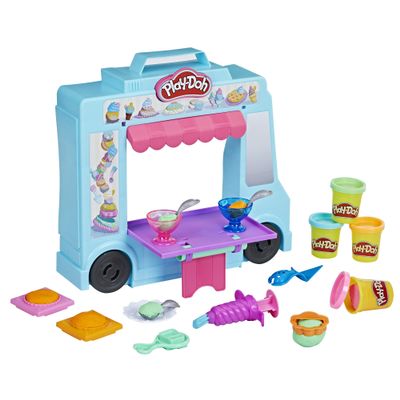 Play-Doh Kitchen Creations Ice Cream Truck Toy Playset for Kids, 20 Play Kitchen Accessories, 5 Colors, Preschool Toys for 3 Year Old Girls and Boys and Up