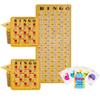 MR CHIPS Jam-Proof Bingo Cards with Sliding Windows, 50 Reusable Shutter Cards, 75 Calling 1 Master Board Plus 10 Extra Cards view 1