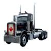 GrilleAdz Canada Flag Mesh Bug Screen for Peterbilt 388/389 (Bug Screen with Turnbuckle Install Kit) view 1