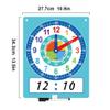 Richardy Telling Time Write & Wipe Teaching Demonstration Clock Learning Clock for Analog and Digital Time Labelled Minute & Hour Hands Kids Montessori Learning Toys view 2