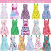 43Pcs Doll Clothes and Accessories Pack Including 10 Mini Dresses 3 Handmade Fashion Clothing Outfits Sets 10 Shoes 20 Cute Accessories for 11.5 inch Girl Doll view 2