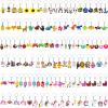 Highergo 120 Pcs Cartoon Keychains Bulk for Kids Cute Backpack Keyring Dinosaur Unicorn Astronaut Animal Rainbow Keychains for School Classroom Prizes Birthday Christmas Party Favors Gift view 1