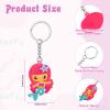 Highergo 120 Pcs Cartoon Keychains Bulk for Kids Cute Backpack Keyring Dinosaur Unicorn Astronaut Animal Rainbow Keychains for School Classroom Prizes Birthday Christmas Party Favors Gift view 2