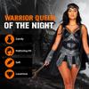 Roma Costume Women's 5pc Warrior Princess Costume, Black/Grey, Small (5088) view 2