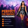 Roma Costume Women's 5pc Warrior Princess Costume, Black/Grey, Small (5088) view 4