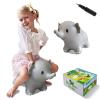 HotMax Bouncy Horse, Inflatable Bouncing Animals Hopper for Toddlers or Kids, Ride on Rubber Jumping Toys for Boy or Girl Birthday Gift(Grey Elephant) view 1