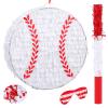 Deekin Small Piata Baseball Piata with Stick Blindfold Confetti for Sports Theme Party Decoration Supplies view 1