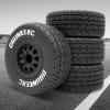 OGRC 4PCS 12mm Hex Tires Plastic Wheel Rims with Foam Inserts Rubber Tyres for 1/10 Tires for Traxxas Slash Redcat Axial Redcat HSP Tamiya HPI Kyosho RC Short Course Truck view 3