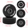 OGRC 4PCS 12mm Hex Tires Plastic Wheel Rims with Foam Inserts Rubber Tyres for 1/10 Tires for Traxxas Slash Redcat Axial Redcat HSP Tamiya HPI Kyosho RC Short Course Truck view 4
