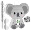 Koala Piatas for Birthday Party Safari Animal Piata with Stick, Blindfold, Confetti for Adults Birthday Baby Shower Party Supplies view 1