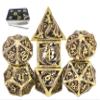 Metal DND Dice Set Dungeons and Dragon Dice Set Hollow Dragon Polyhedral Magic 7 PCS Dice Set with Gift Metal Box for Dungeons and Dragons Table Games Play Cards MTG(Dragon_Ancient Bronze) view 1