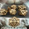 Metal DND Dice Set Dungeons and Dragon Dice Set Hollow Dragon Polyhedral Magic 7 PCS Dice Set with Gift Metal Box for Dungeons and Dragons Table Games Play Cards MTG(Dragon_Ancient Bronze) view 4