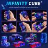 20 Pcs Galaxy Infinity Cube Toy Bulk with Bag Mini Blocks Cube Gadget Sensory Toy Stress Anxiety Relief Magic Puzzle Flip Hand Held Fidget Blocks Party Stuffers for Kids Adults ADHD view 4