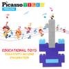 PicassoTiles Building Brick + Action Figures + Magnetic Brick Tiles, 2250 pcs 6 Shape, 11 Color Vibrant Sensory Mix & Match Brick Building, 4 Family Expansion Pack, Construction Toy Socket Spikes Toys view 4