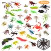 FINGOOO 39 Pack Insects and Bugs for Kids,Assorted Plastic Bug Toys Fake Insects Educational Party Favors view 1