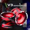 MAGICYOYO Professional Responsive Yoyo V3, Metal Yo yo for Kids Beginners Alloy Yoyo for Adults with KK Bearing + Bearing Removal Tool + Axle + Storage Bag + 12 Yo-yo Strings (Black Red) view 2
