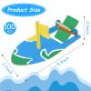 Deekin 24 Pcs DIY Wooden Boats Bulk Crafts Kit Rubber Band Paddle Boat Build a Boat Mini Sailboat Model Rain Gutter Regatta Kit for Birthday Carnival Party Craft Projects view 3