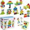 PicassoTiles UFO Robot + 100pcs Mini Magnetic Cube Puzzle, Solar Powered 6-in-1 Creative Unique Transformation Renewable Sun Energy Science Experiment DIY Kit, 0.5 Mix &Match Sensory Construction Toy view 1