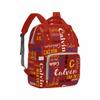 Personalized Diaper Backpack, Custom Dark Red Name Logo Diaper Bag Mummy Nursing Baby Bag Casual Travel Daypack Bag Fashion Multipurpose Shoulder Bag for Travel Shopping Mom Gifts view 1