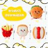Aoriher 10 Pcs Food Plush Toy Food Stuffed Animals Soft Simulation Hamburger Hot Dog French Fries Chicken Thigh Bread Plush Cute Small Keychain for Christmas Party Birthday Gifts Backpack view 3